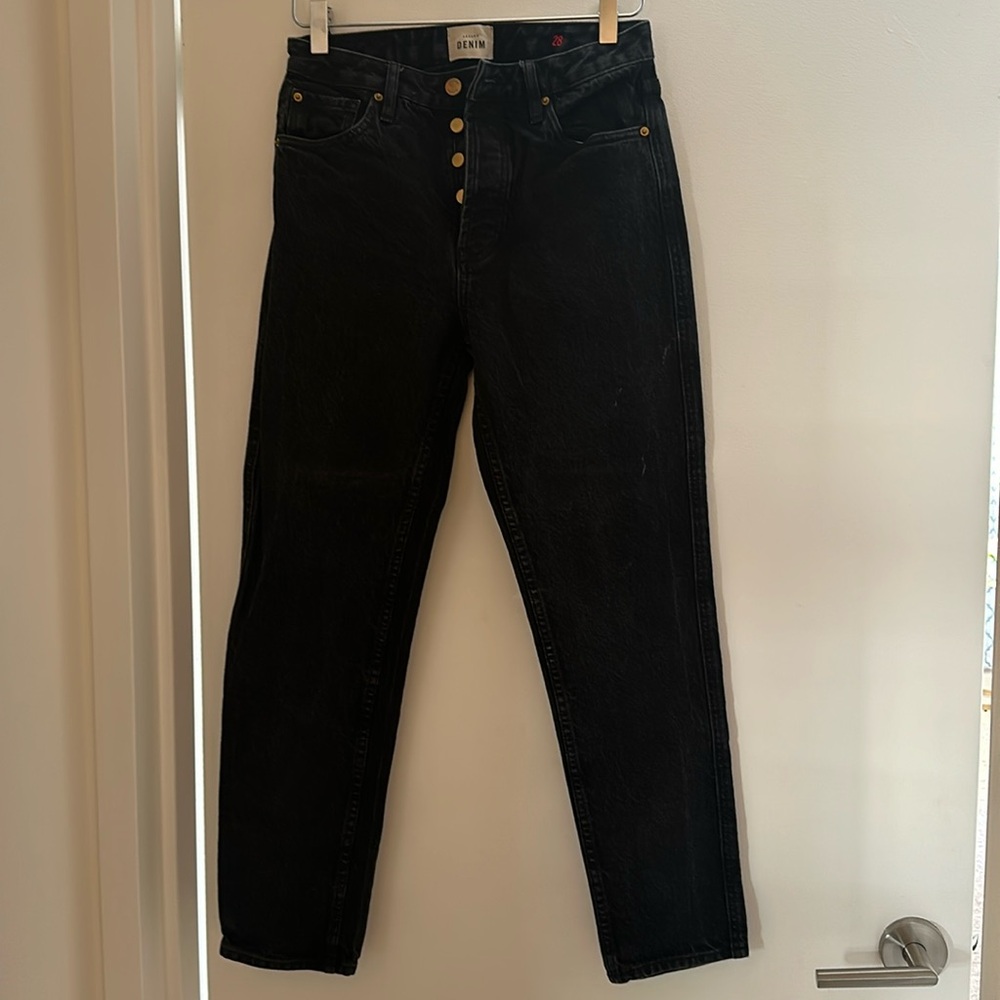 Sezane Denim Jeans in Black Size 28